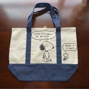 Peanuts Blue and Cream Tote Bag